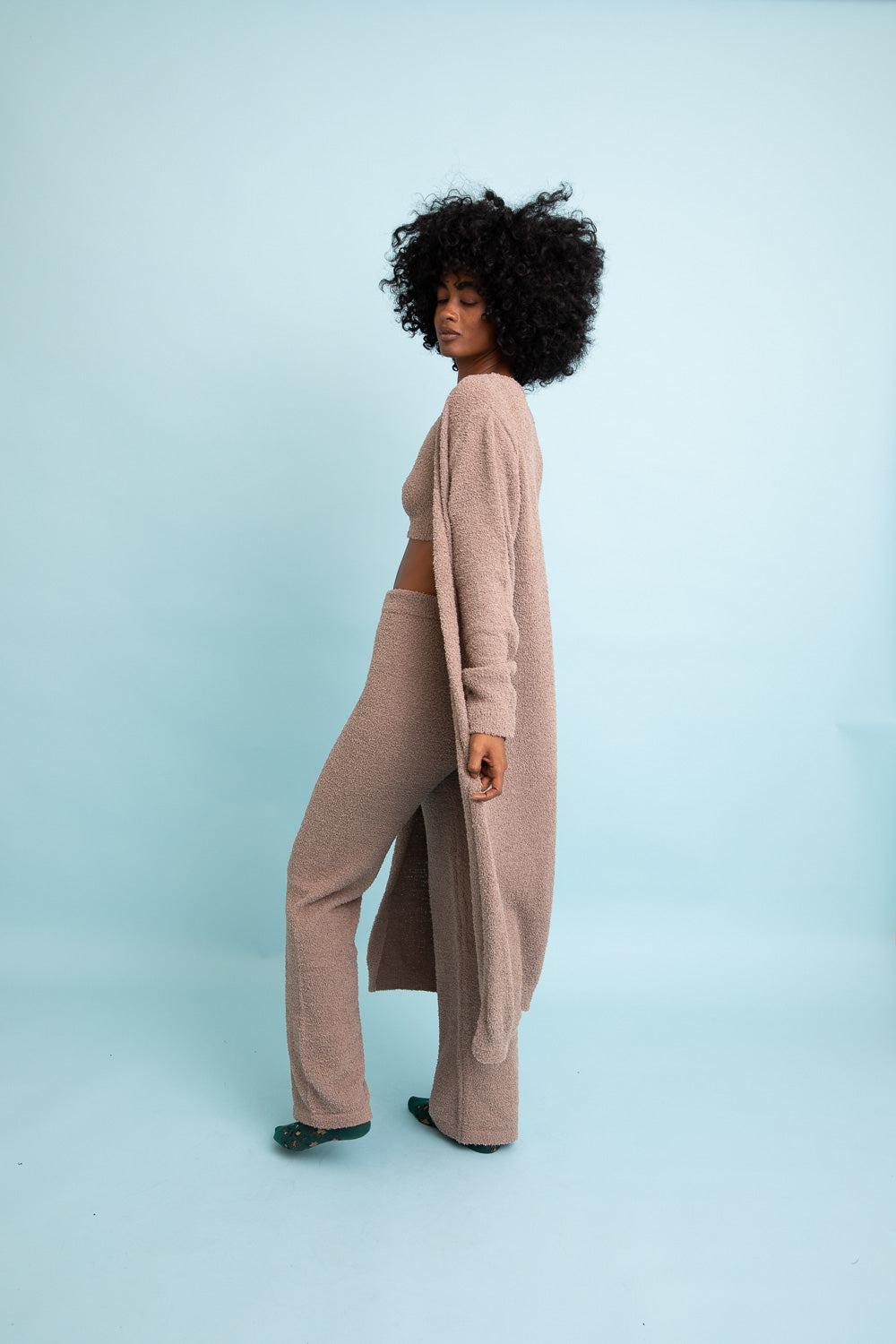 Ultra-soft Boucle Longline Cardigan - NeoKira Unlimited