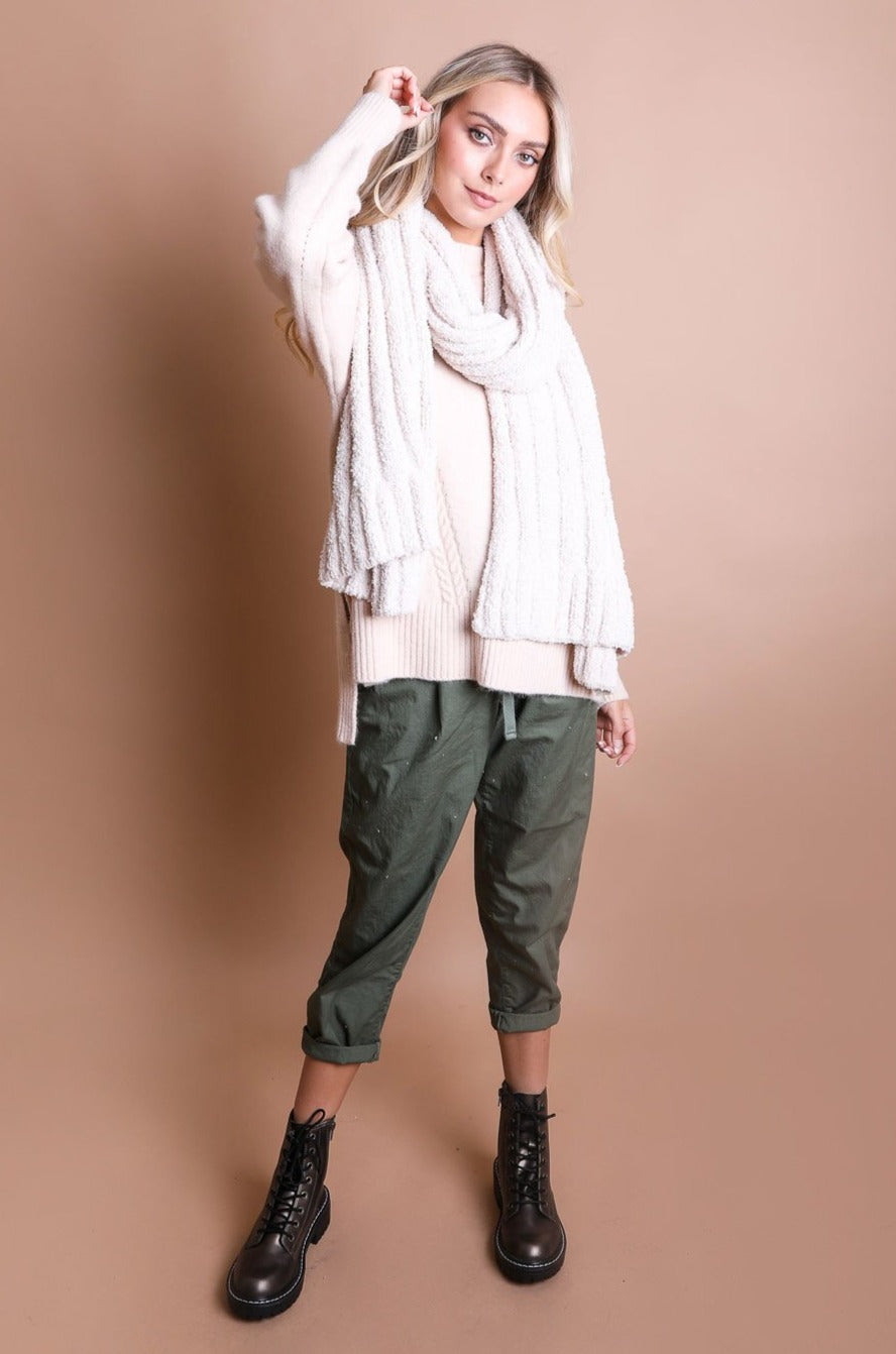 Boucle Vertical Knit Scarf - NeoKira Unlimited