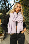 Boucle Vertical Knit Scarf Scarves Lilac