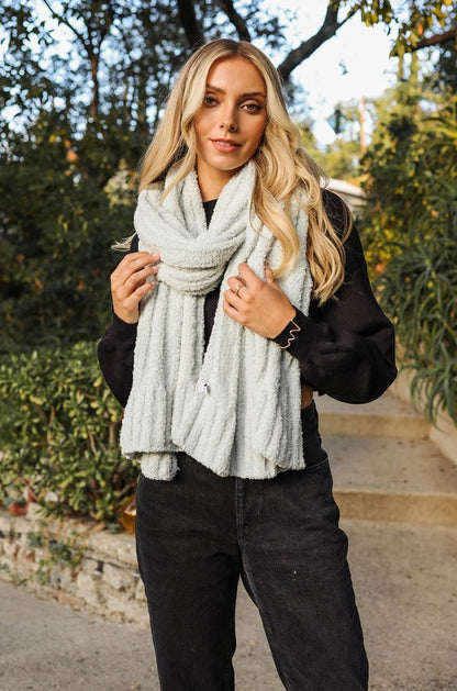 Boucle Vertical Knit Scarf - NeoKira Unlimited