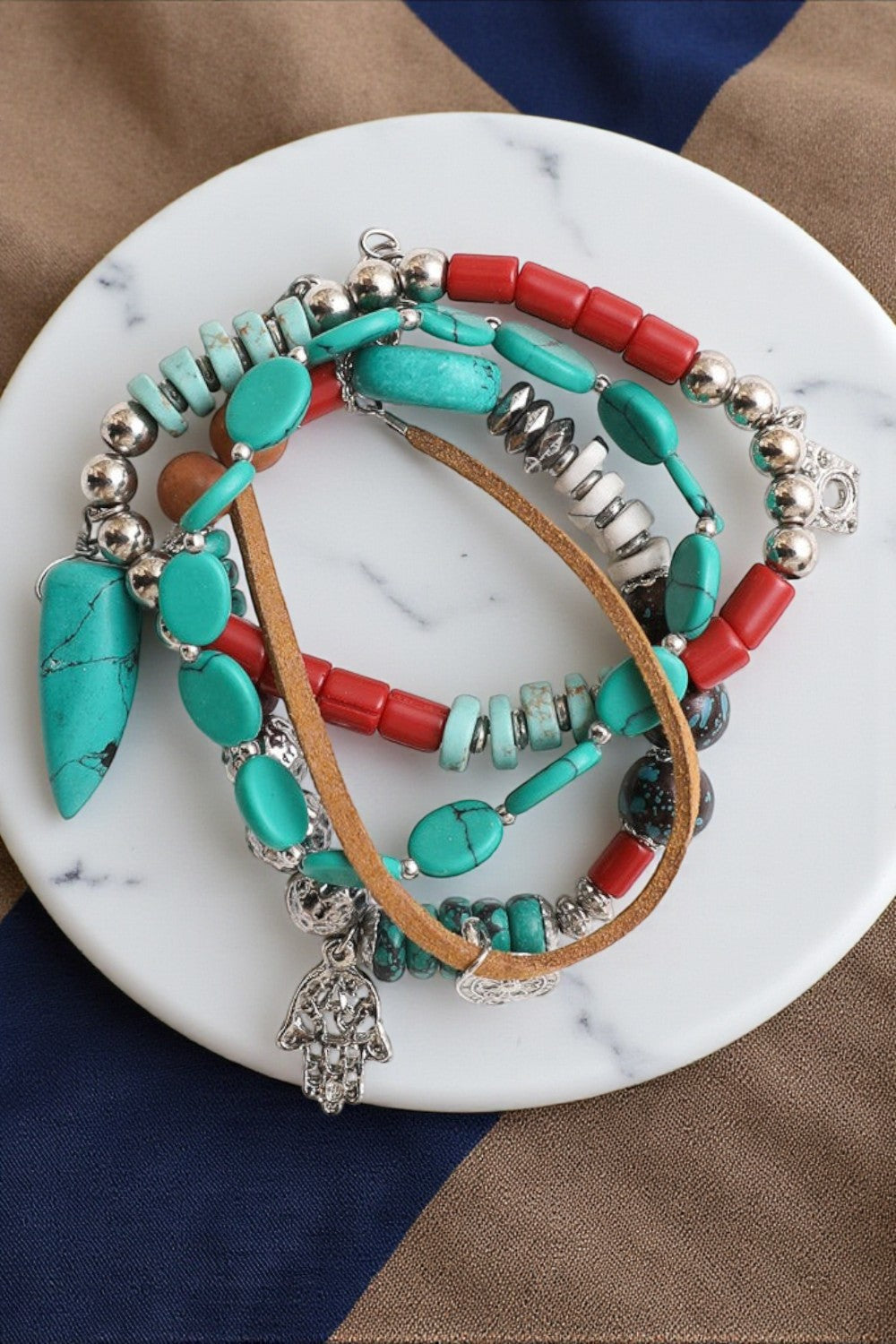 Turquoise Stackable Charm Bracelet - NeoKira Unlimited