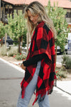 Buffalo Check Tassel Ruana Ponchos Leto Collection   