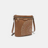 Nicole Lee USA Metallic Stitching Embroidery Inlaid Rhinestone Crossbody Bag Crossbody Bag Trendsi   