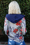 Tasha Apparel Full Size Floral Zip Up Hoodie Hoodie Trendsi   