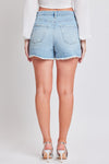 YMI Jeanswea Distressed Frayed Hem Denim Shorts Denim Shorts Trendsi   