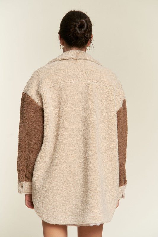 Jade By Jane Colorblock Oversized Shirt Shacket | Cozy Streetwear Vibe - NeoKira Unlimited