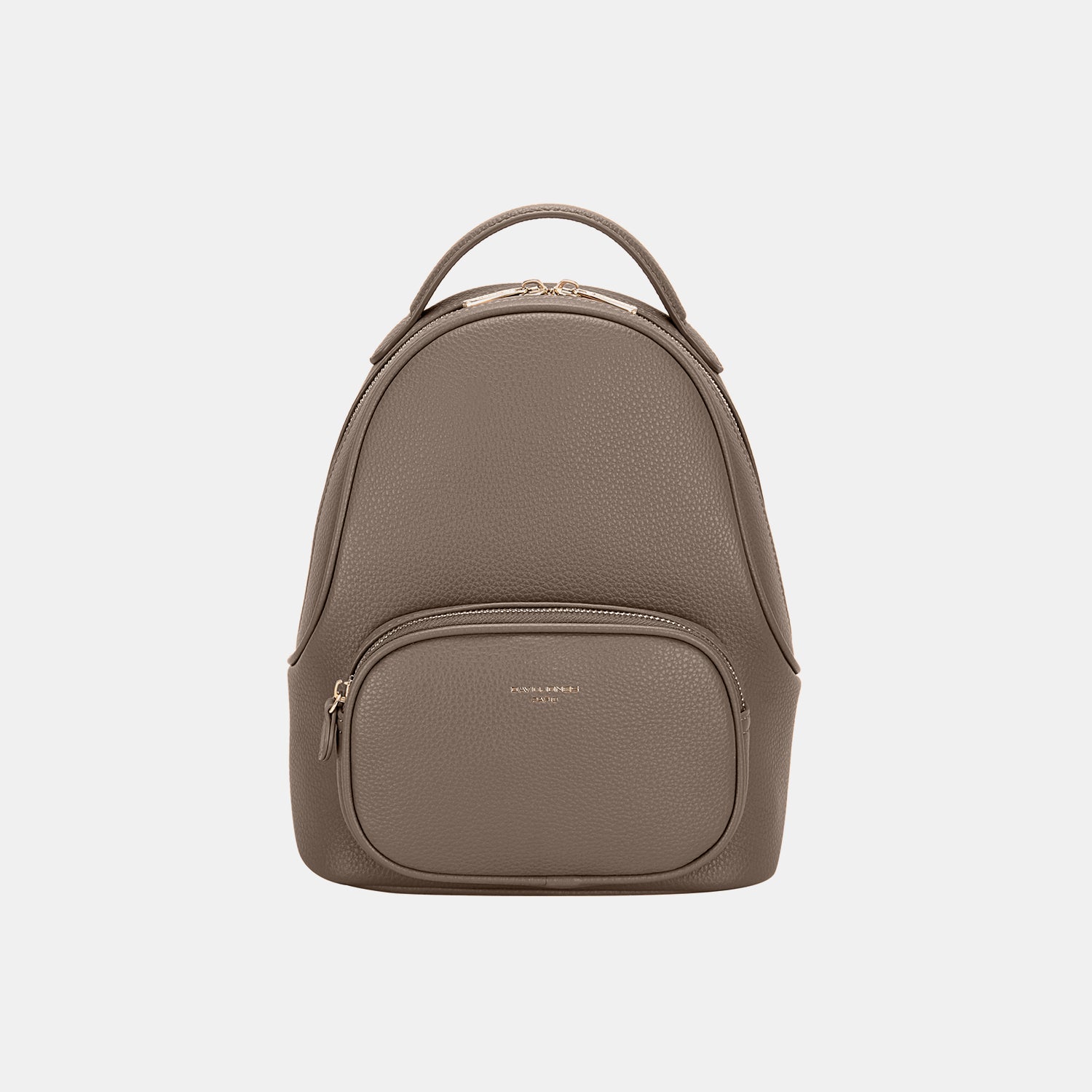 David Jones PU Leather Handle Backpack Backpack Trendsi Taupe One Size 