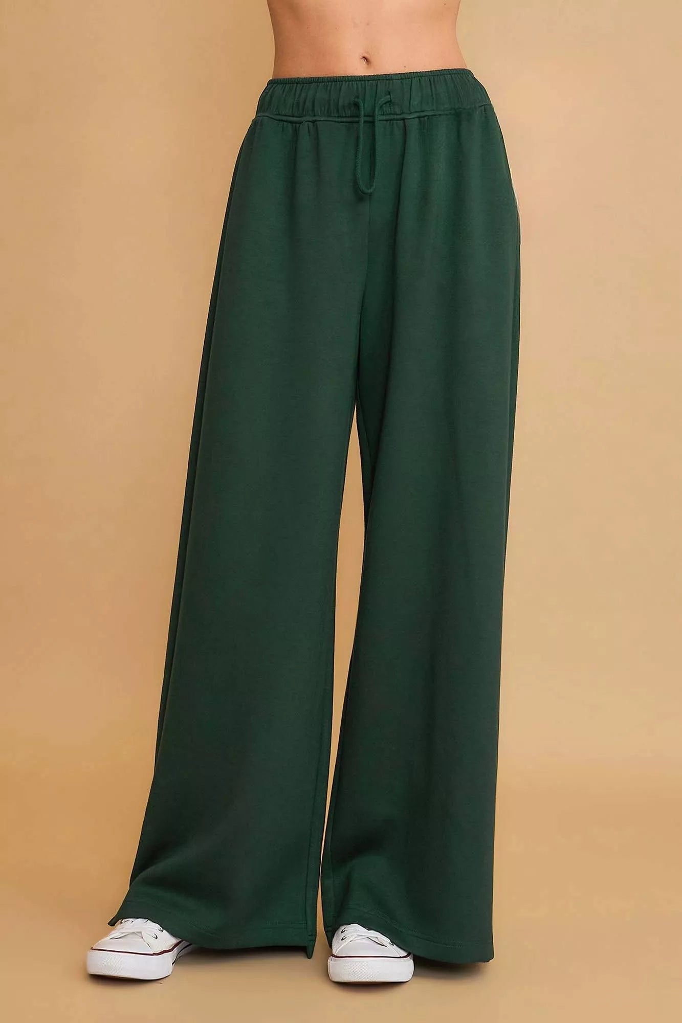 Umgee Wide Leg Drawstring Pants Boho Lounge Comfort Style - NeoKira Unlimited