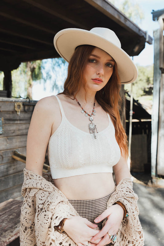 Cable Stitch Breathable Brami - NeoKira Unlimited