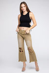 BiBi Distressed Vintage Washed Wide Leg Pants Jeans BiBi   