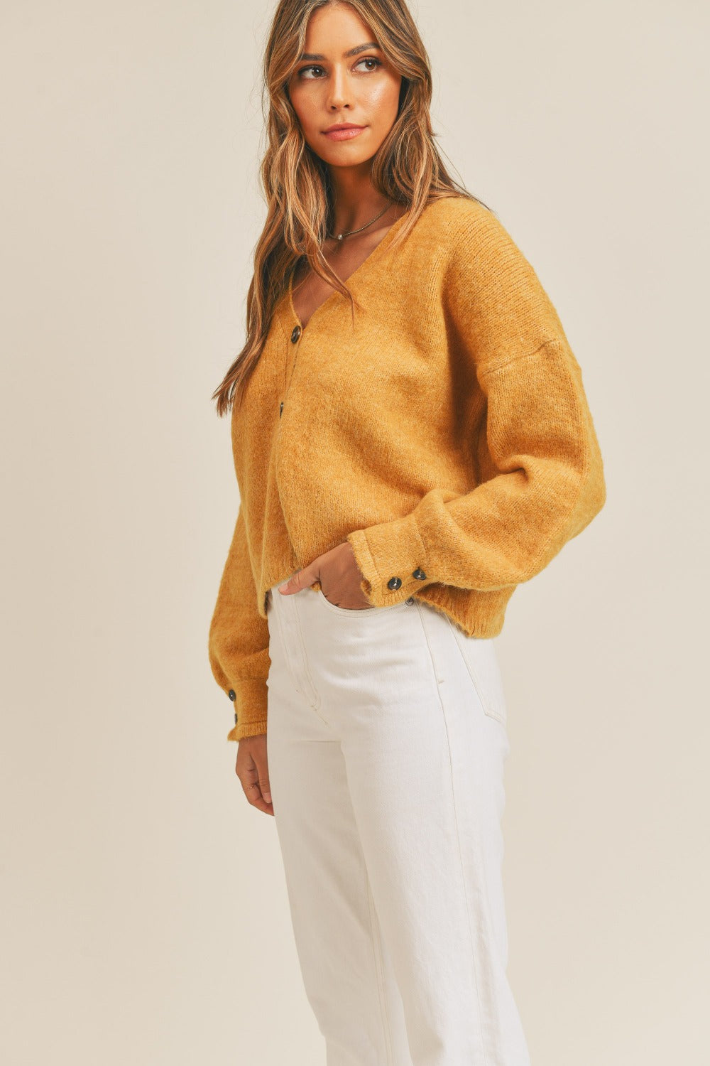 MABLE Long Sleeve Button Down Sweater Cardigan - NeoKira Unlimited