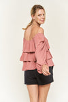 Jade By Jane Tiered Flounce Design Blouse Blouse Jade By Jane   