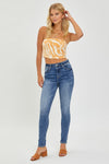 RISEN Full Size Mid Rise Ankle Skinny Jeans Jeans Trendsi   