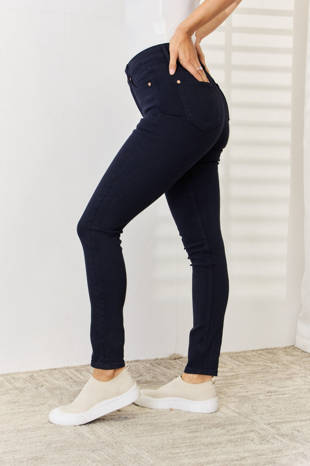 Judy Blue Full Size Garment Dyed Tummy Control Skinny Jeans - NeoKira Unlimited
