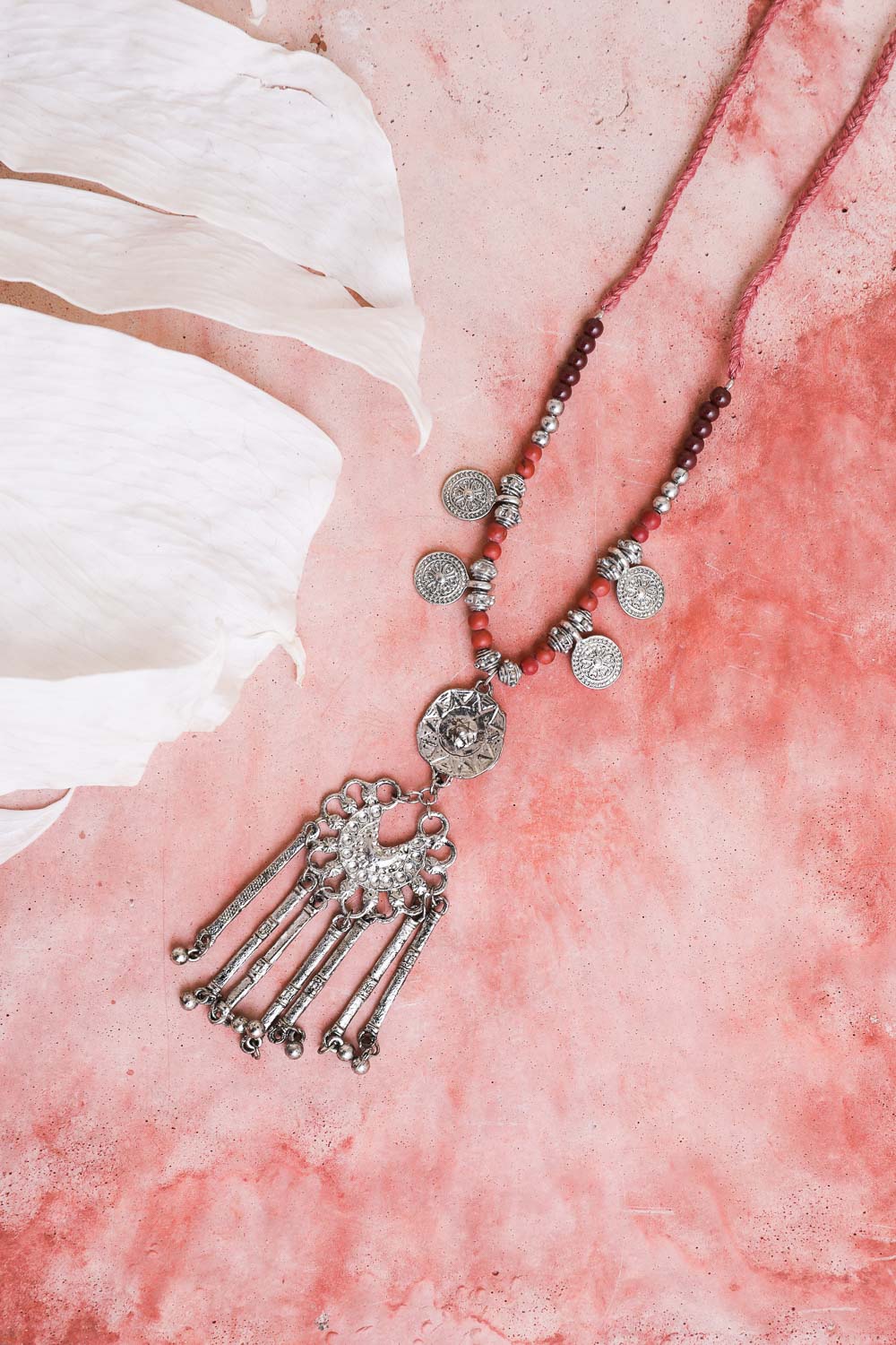 Charm Medallion with Back Lariat Necklace - NeoKira Unlimited