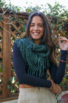 Fuzzy Chenille Tassel Infinity Scarf Scarves Leto Collection   