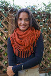 Fuzzy Chenille Tassel Infinity Scarf Scarves Leto Collection   