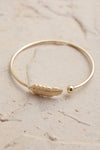 Chic Feather Cuff Bracelets Leto Collection Gold  