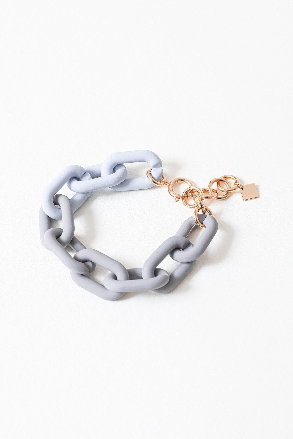 Chunky Linked Chain Bracelet Bracelets Leto Collection Gray  