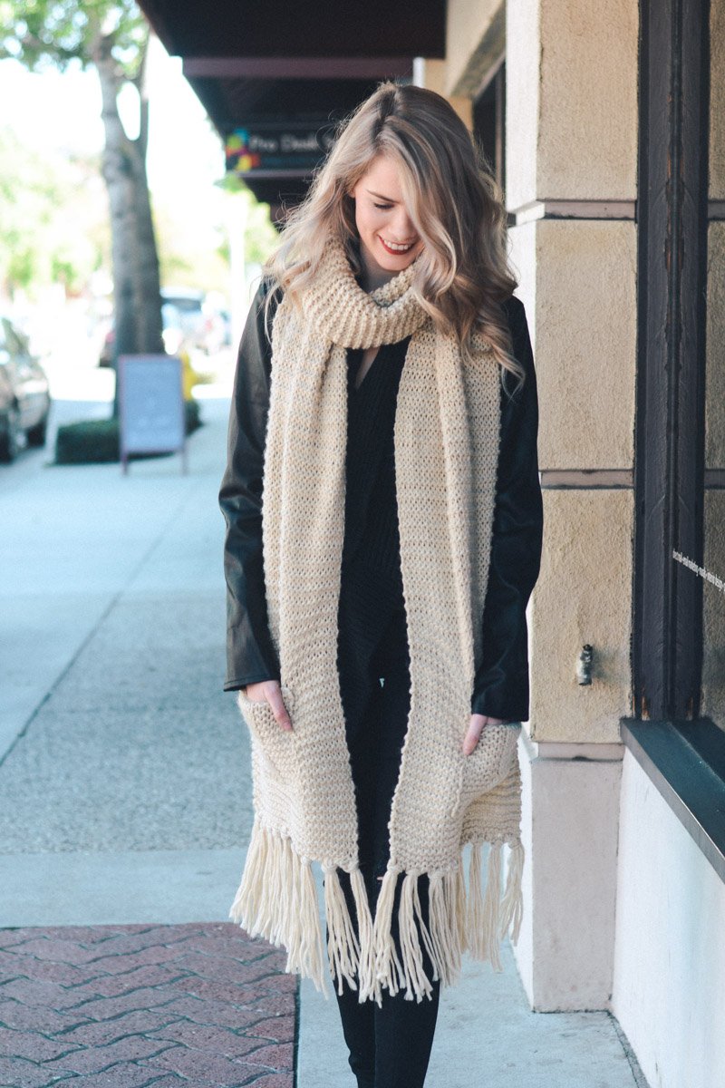 Chunky Oversized Pocket Scarf - NeoKira Unlimited