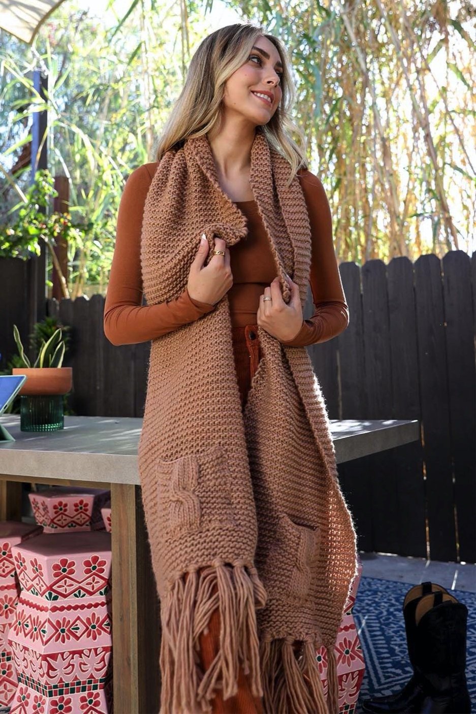 Chunky Oversized Pocket Scarf - NeoKira Unlimited