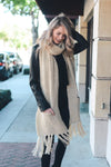 Chunky Oversized Pocket Scarf Scarves Ivory