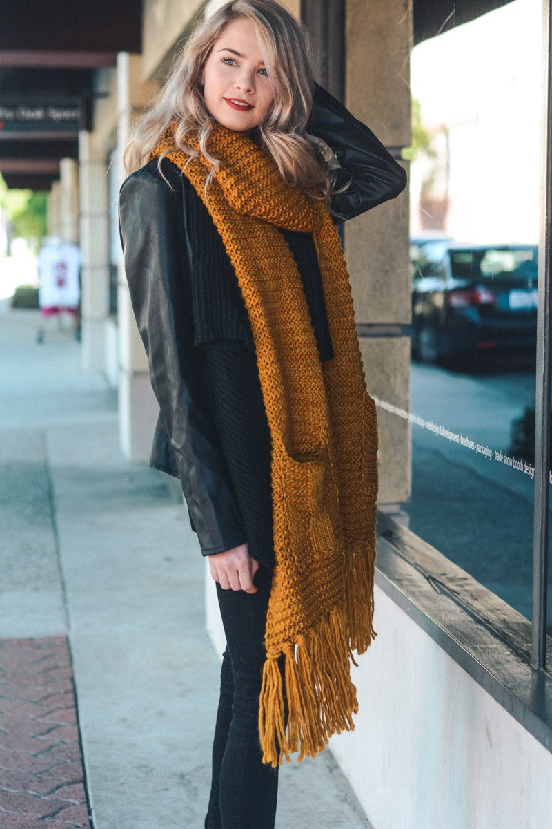 Chunky Oversized Pocket Scarf - NeoKira Unlimited