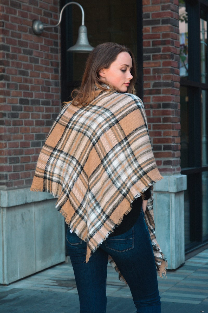 Classic Flannel Toggle Poncho - NeoKira Unlimited