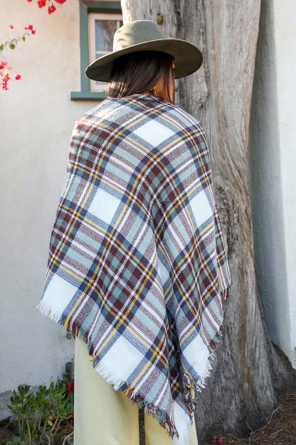 Classic Flannel Toggle Poncho - NeoKira Unlimited