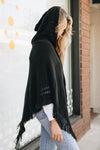 Classic Knit Hooded Poncho Ponchos Leto Collection   