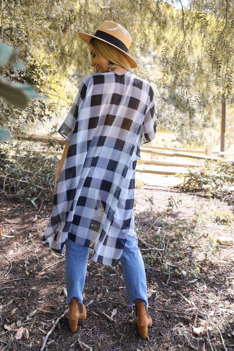 Classic Buffalo Check Kimono - NeoKira Unlimited