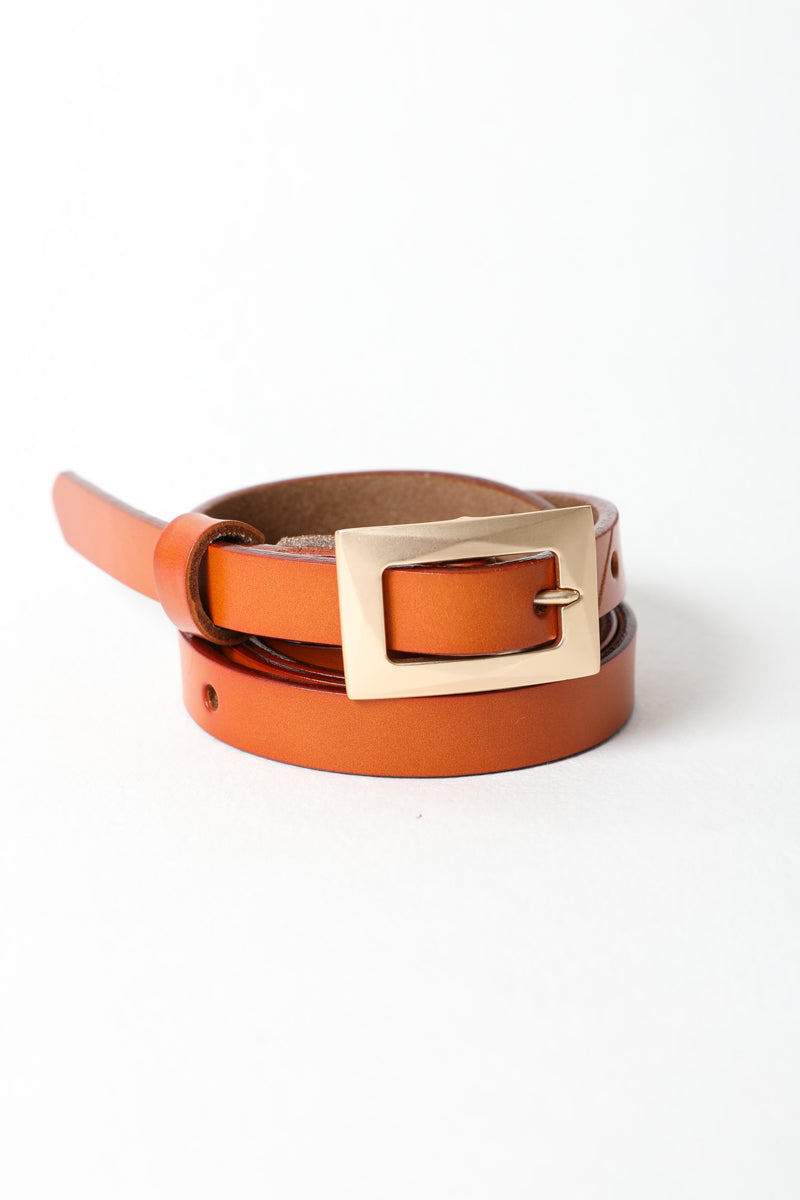 Gold Buckle Skinny Belt – Chic and Elegant - NeoKira Unlimited