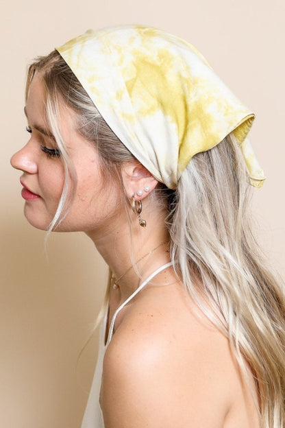 Cloud Marble Headscarf Bandanas Leto Collection Mustard  