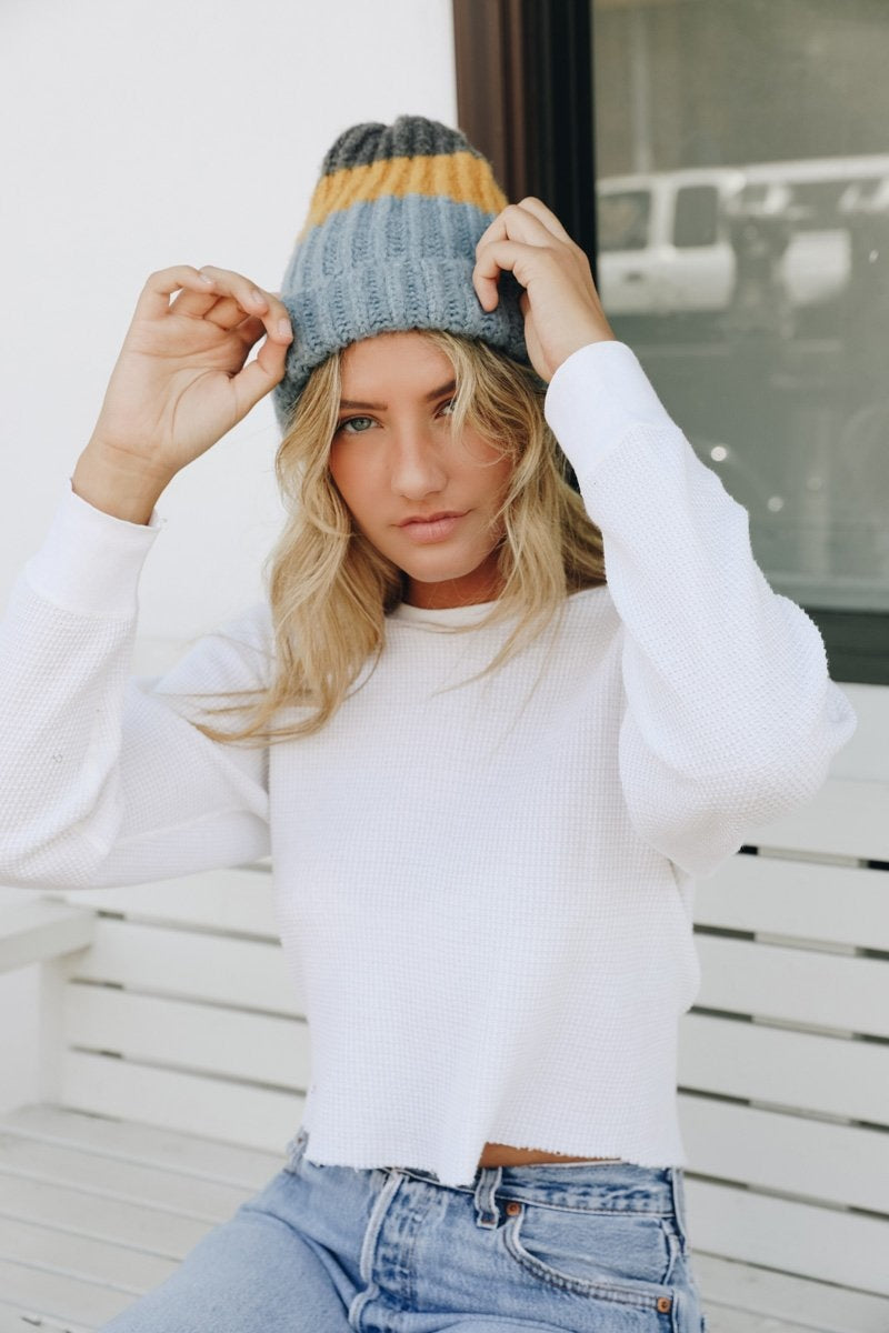 Color Block Knit Beanie - NeoKira Unlimited