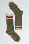 Color Block Socks Green