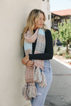 Colorblock Contrast Knit Scarf Scarves