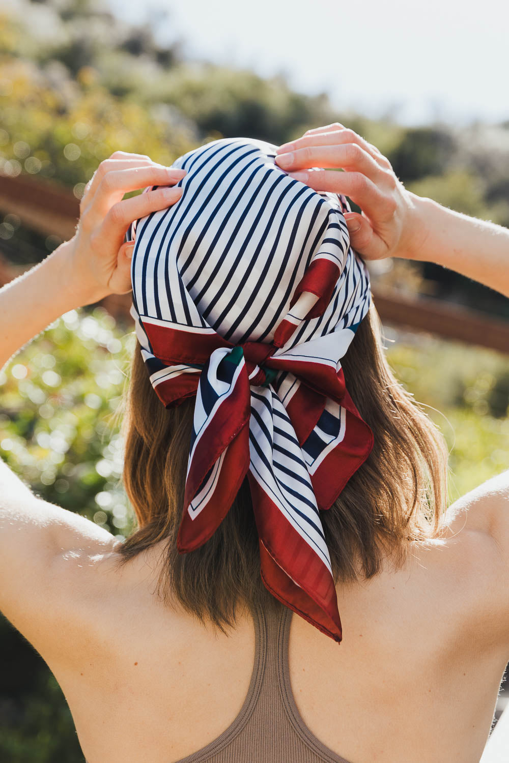 Colorblock Satin Bandana Bandanas Leto Collection   