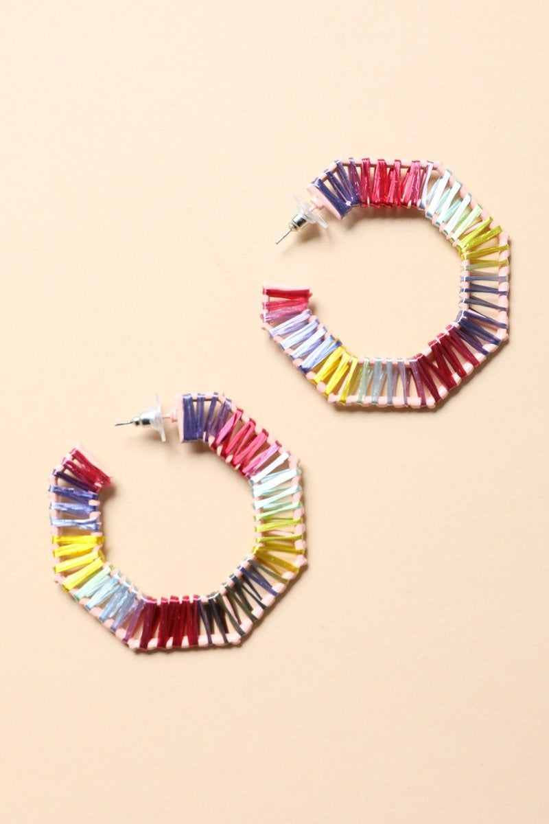 Colorful Raffia Earrings - NeoKira Unlimited