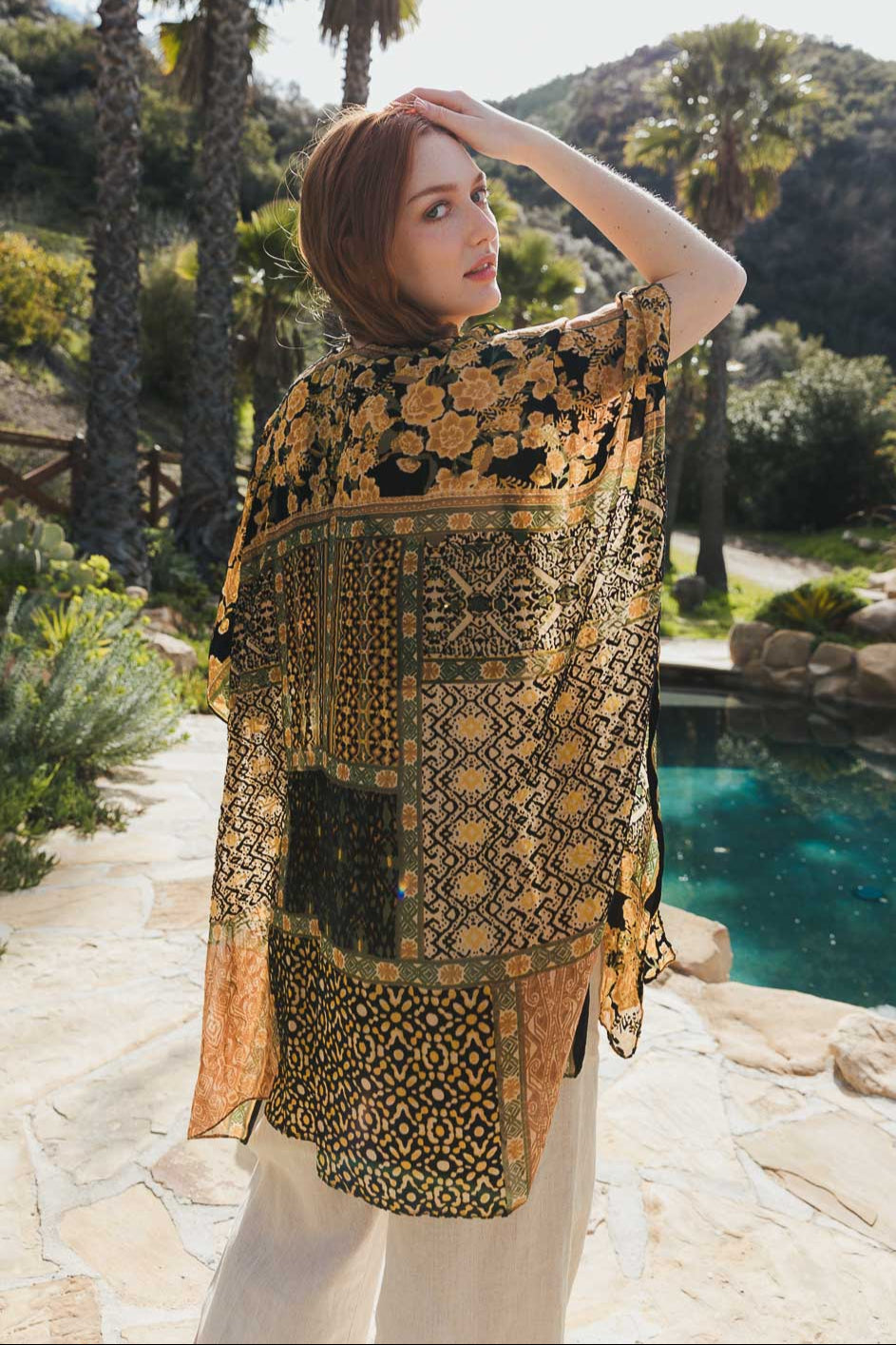 Bohemian Burnout Velvet Kimono - NeoKira Unlimited