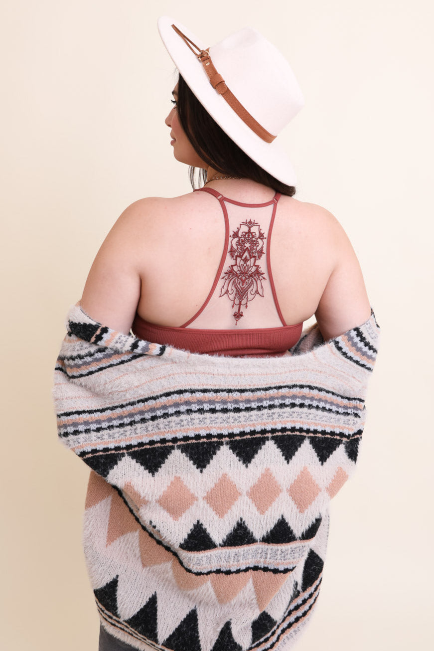 Curvy Tattoo Back Bralette - NeoKira Unlimited