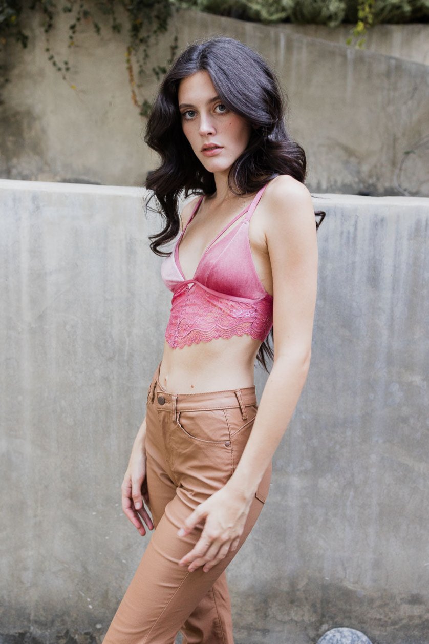 Luxe Velvet Lace Bralette - NeoKira Unlimited