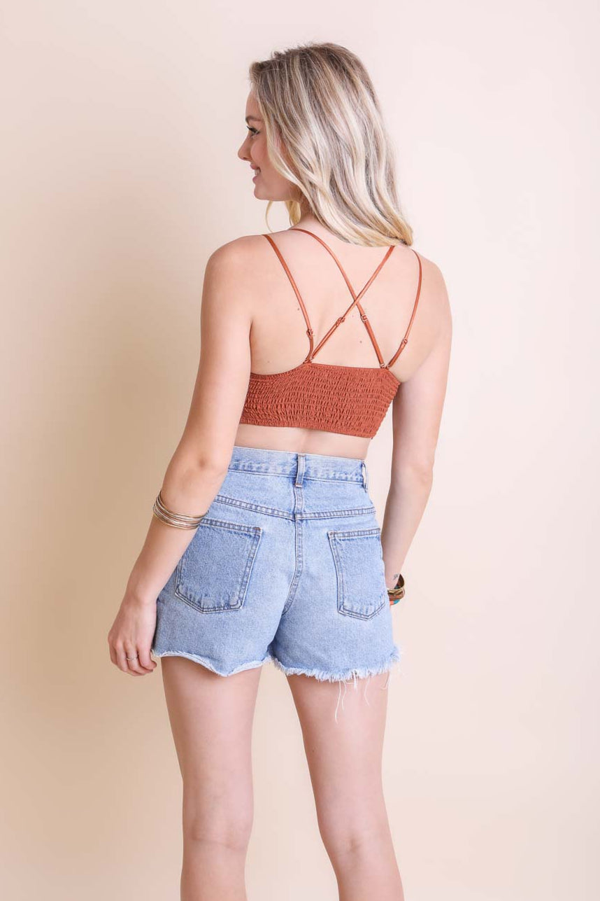 Cotton Crochet Longline Bralette - NeoKira Unlimited