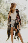 Cow Skull Serape Kimono Leto Collection Pink  