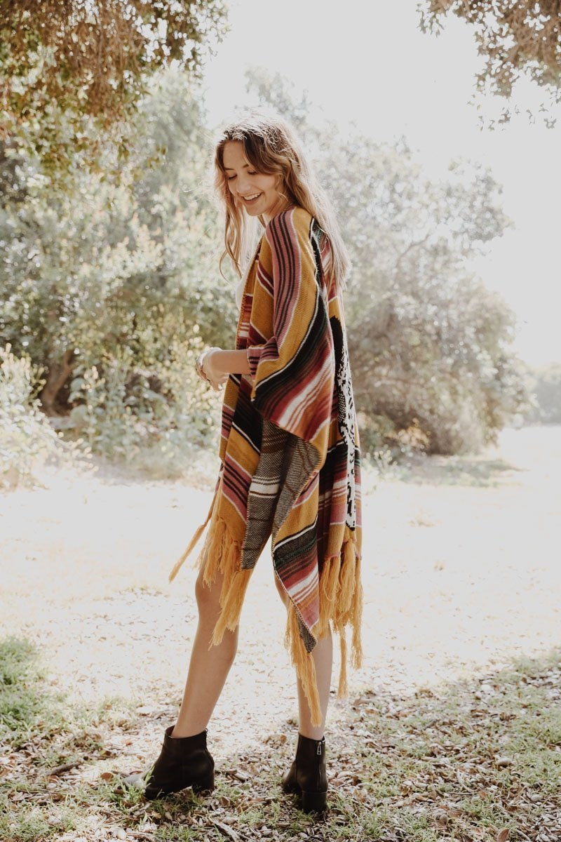 Cow Skull Serape Kimono Leto Collection   