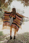 Cow Skull Serape Kimono Leto Collection Mustard  