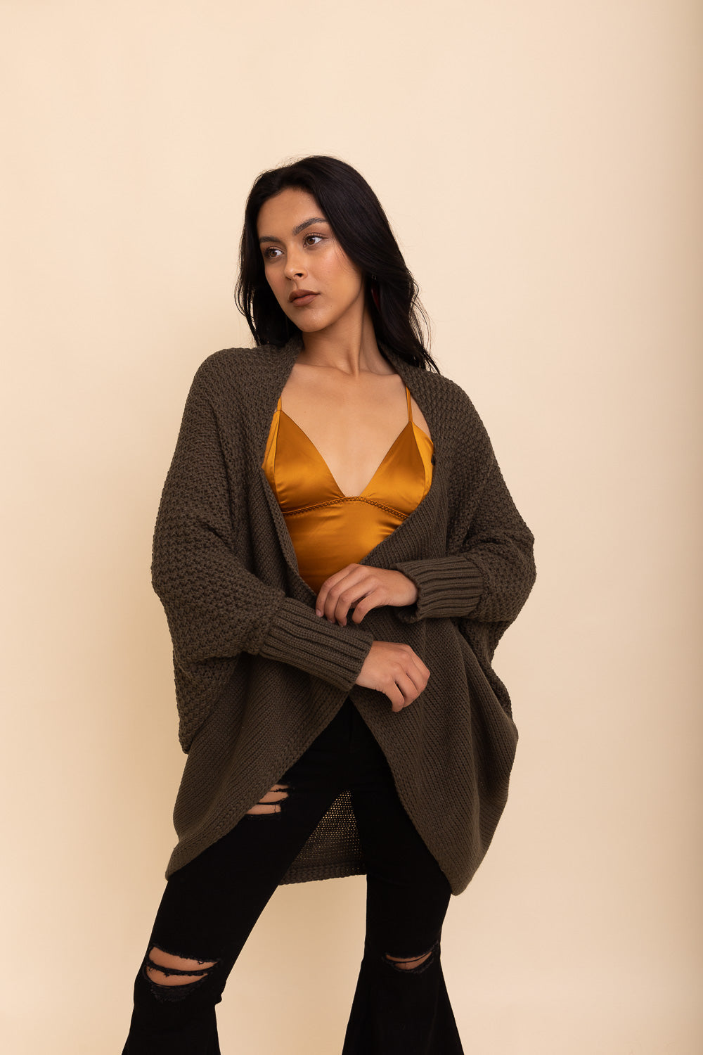 Cozy Chic Bat Wing Bliss Knit Cardigan Cardigan Leto Collection   