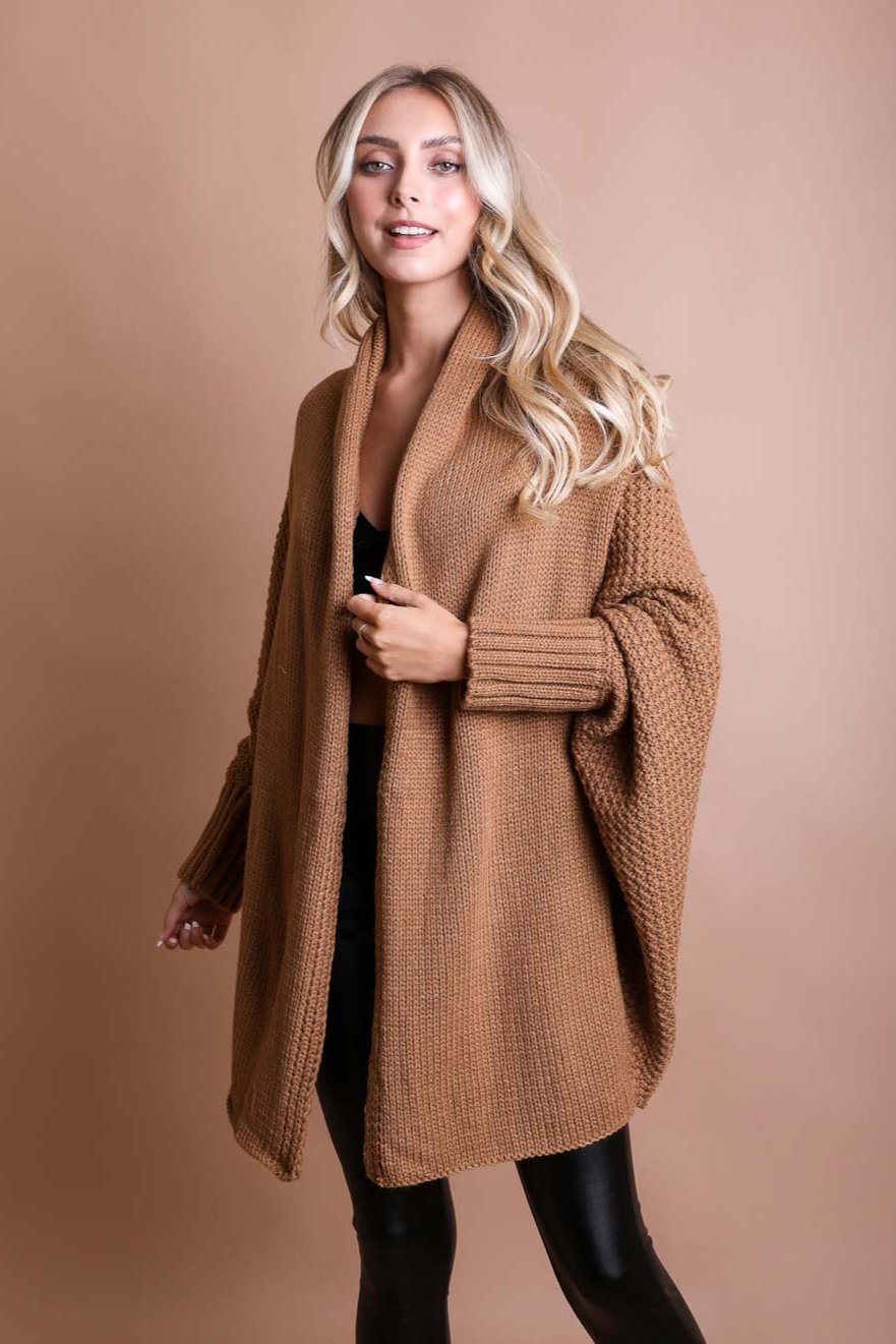 Cozy Chic Bat Wing Bliss Knit Cardigan - NeoKira Unlimited