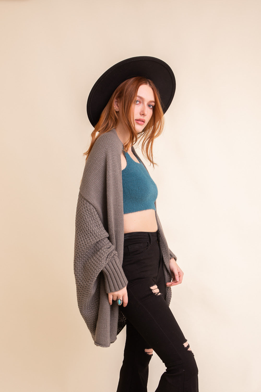 Cozy Chic Bat Wing Bliss Knit Cardigan Cardigan Leto Collection   