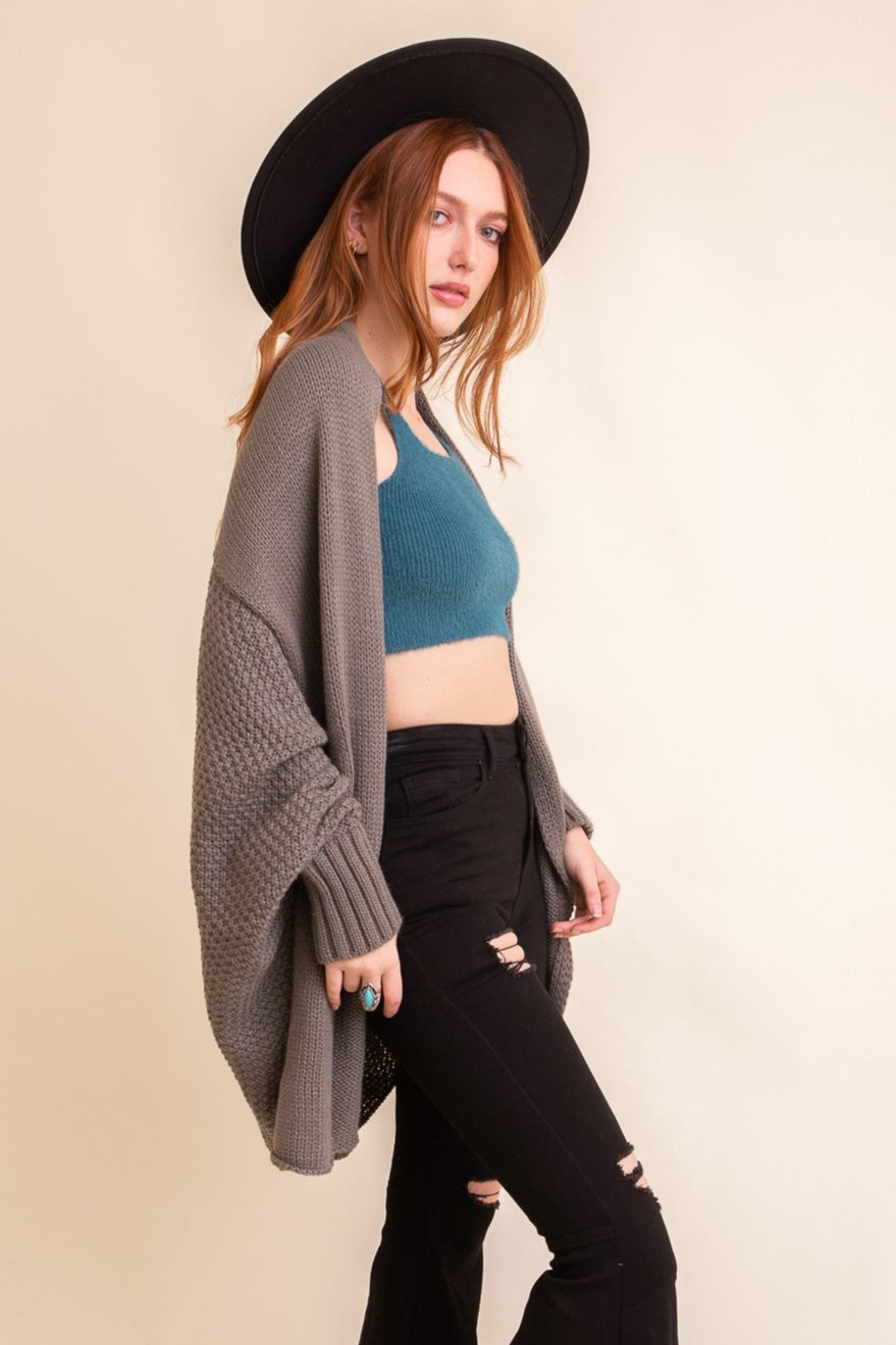 Cozy Chic Bat Wing Bliss Knit Cardigan - NeoKira Unlimited