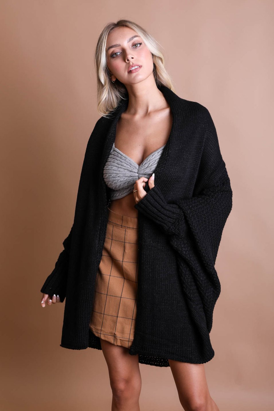 Cozy Chic Bat Wing Bliss Knit Cardigan - NeoKira Unlimited